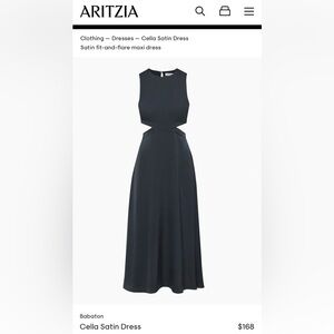NWT -Aritzia Babaton Cella Satin Cutout Dress Satin fit-and-flare maxi dress MED